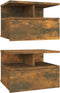vidaXL - Nachtkastjes - 2 - st - zwevend - 40x31x27 - cm - hout - gerookt - eikenkleurig
