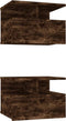 vidaXL - Nachtkastjes - 2 - st - zwevend - 40x31x27 - cm - hout - gerookt - eikenkleurig