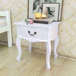 vidaXL - Nachtkastjes - 2 - stuks - MDF - wit