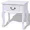 vidaXL - Nachtkastjes - 2 - stuks - MDF - wit
