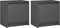 vidaXL - Nachtkastjes - 2st - 40x30,5x40 - cm - massief - grenenhout - grijs