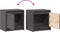 vidaXL - Nachtkastjes - 2st - 40x30,5x40 - cm - massief - grenenhout - grijs