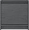 vidaXL - Nachtkastjes - 2st - 40x30,5x40 - cm - massief - grenenhout - grijs