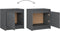 vidaXL - Nachtkastjes - 2st - 40x30,5x40 - cm - massief - grenenhout - grijs