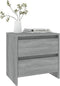 vidaXL - Nachtkastjes - 2st - 45x34,5x44,5cm - bewerkt - hout - grijs - sonoma - eiken