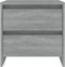 vidaXL - Nachtkastjes - 2st - 45x34,5x44,5cm - bewerkt - hout - grijs - sonoma - eiken