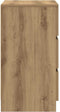 vidaXL - Nachtkastjes - 3 - lades - 2 - st - 39x35x65 - cm - ambachtelijk - eikenkleurig