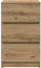 vidaXL - Nachtkastjes - 3 - lades - 2 - st - 39x35x65 - cm - ambachtelijk - eikenkleurig