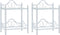 vidaXL - Nachtkastjes - 45x30,5x60 - cm - staal - en - gehard - glas - wit - 2 - st