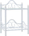 vidaXL - Nachtkastjes - 45x30,5x60 - cm - staal - en - gehard - glas - wit - 2 - st