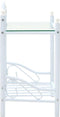 vidaXL - Nachtkastjes - 45x30,5x60 - cm - staal - en - gehard - glas - wit
