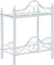 vidaXL - Nachtkastjes - 45x30,5x60 - cm - staal - en - gehard - glas - wit - 2 - st