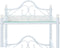 vidaXL - Nachtkastjes - 45x30,5x60 - cm - staal - en - gehard - glas - wit - 2 - st