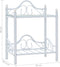vidaXL - Nachtkastjes - 45x30,5x60 - cm - staal - en - gehard - glas - wit