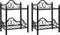 vidaXL - Nachtkastjes - 45x30,5x60 - cm - staal - en - gehard - glass - 2 - st
