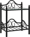 vidaXL - Nachtkastjes - 45x30,5x60 - cm - staal - en - gehard - glass - 2 - st