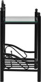 vidaXL - Nachtkastjes - 45x30,5x60 - cm - staal - en - gehard - glass - 2 - st