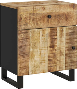 vidaXL - Nachtkastjes - 50x33x60 - cm - massief - mangohout - en - bewerkt - hout