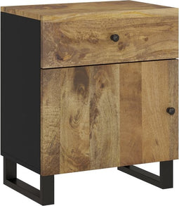 vidaXL - Nachtkastjes - 50x33x60 - cm - massief - mangohout - en - bewerkt - hout