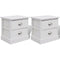 vidaXL - Nachtkastjes - Franse - stijl - 2 - stuks - wit