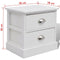 vidaXL - Nachtkastjes - Franse - stijl - 2 - stuks - wit