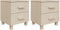 vidaXL - Nachtkastjes - HAMAR - 2 - st - 40x35x44,5 - cm - grenenhout - honingbruin