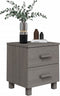 vidaXL - Nachtkastjes - HAMAR - 2 - st - 40x35x44,5 - cm - grenenhout - lichtgrijs