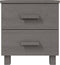 vidaXL - Nachtkastjes - HAMAR - 2 - st - 40x35x44,5 - cm - grenenhout - lichtgrijs