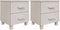 vidaXL - Nachtkastjes - HAMAR - 2 - st - 40x35x44,5 - cm - massief - grenenhout - wit