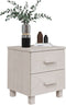 vidaXL - Nachtkastjes - HAMAR - 2 - st - 40x35x44,5 - cm - massief - grenenhout - wit