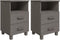 vidaXL - Nachtkastjes - HAMAR - 2 - st - 40x35x62 - cm - grenenhout - lichtgrijs