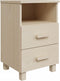 vidaXL - Nachtkastjes - HAMAR - 2 - st - 40x35x62 - cm - grenenhout - honingbruin
