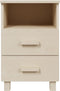 vidaXL - Nachtkastjes - HAMAR - 2 - st - 40x35x62 - cm - grenenhout - honingbruin