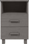 vidaXL - Nachtkastjes - HAMAR - 2 - st - 40x35x62 - cm - grenenhout - lichtgrijs