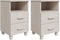 vidaXL - Nachtkastjes - HAMAR - 2 - st - 40x35x62 - cm - massief - grenenhout - wit