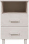 vidaXL - Nachtkastjes - HAMAR - 2 - st - 40x35x62 - cm - massief - grenenhout - wit