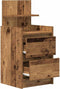 vidaXL - Nachtkastjes - met - 2 - lades - 2 - st - 38x34x80 - cm - oud - hout