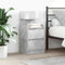 vidaXL - Nachtkastjes - met - 2 - lades - 2 - st - 38x34x80 - cm - betongrijs