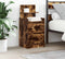 vidaXL - Nachtkastjes - met - 2 - lades - 2 - st - 38x34x80 - cm - gerookt - eikenkleurig