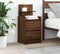 vidaXL - Nachtkastjes - met - 2 - lades - 2 - st - 38x34x80 - cm - bruin - eikenkleurig