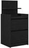 vidaXL - Nachtkastjes - met - 2 - lades - 2 - st - 38x34x80 - cm - zwart