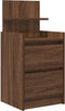 vidaXL - Nachtkastjes - met - 2 - lades - 2 - st - 38x34x80 - cm - bruin - eikenkleurig