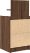 vidaXL - Nachtkastjes - met - 2 - lades - 2 - st - 38x34x80 - cm - bruin - eikenkleurig