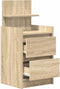 vidaXL - Nachtkastjes - met - 2 - lades - 2 - st - 38x34x80 - cm - Sonoma - eikenkleurig