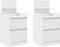 vidaXL - Nachtkastjes - met - 2 - lades - 2 - st - 38x34x80 - cm - wit
