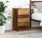 vidaXL - Nachtkastjes - met - 3 - lades - 2 - st - 39x35x65 - cm - oud - hout