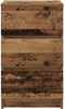 vidaXL - Nachtkastjes - met - 3 - lades - 2 - st - 39x35x65 - cm - oud - hout