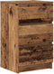 vidaXL - Nachtkastjes - met - 3 - lades - 2 - st - 39x35x65 - cm - oud - hout