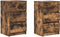 vidaXL - Nachtkastjes - met - 3 - lades - 2 - st - 39x35x65 - cm - gerookt - eikenkleurig