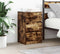 vidaXL - Nachtkastjes - met - 3 - lades - 2 - st - 39x35x65 - cm - gerookt - eikenkleurig